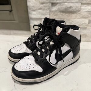 Nike Dunks High Top Women’s Size 8 Black White Pandas Sneakers Rare Streetwear